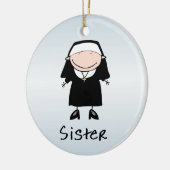 Ornement Rond En Céramique Vocation religieuse de nonne de profession (Gauche)