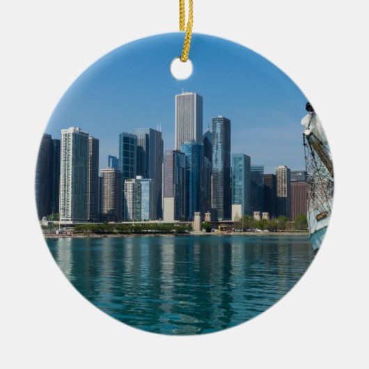 Ornement Rond En Céramique Voile Windy (Devant)