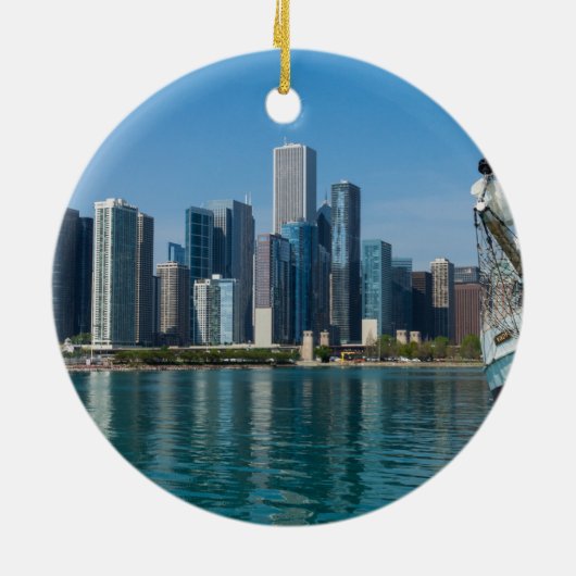 Ornement Rond En Céramique Voile Windy (Dos)