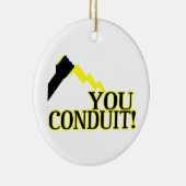 Ornement Rond En Céramique Vous conduit (Droite)