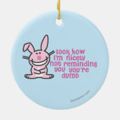 Ornement Rond En Céramique Vous êtes muets (Dos)