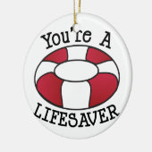 Ornement Rond En Céramique Vous êtes un sauveteur (Gauche)