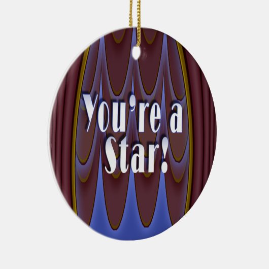 Ornement Rond En Céramique Vous êtes une étoile ! (Droite)