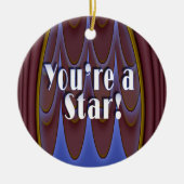 Ornement Rond En Céramique Vous êtes une étoile ! (Devant)