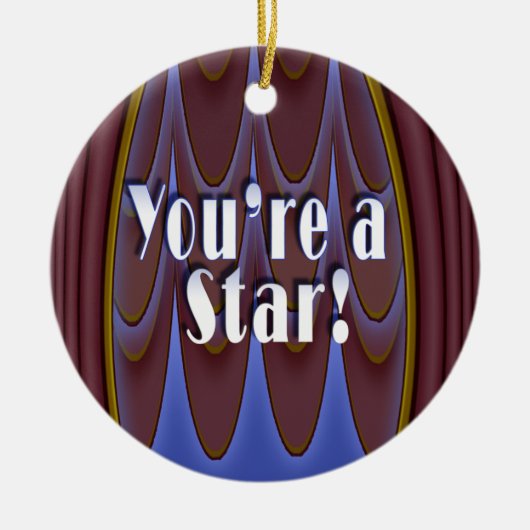 Ornement Rond En Céramique Vous êtes une étoile ! (Devant)