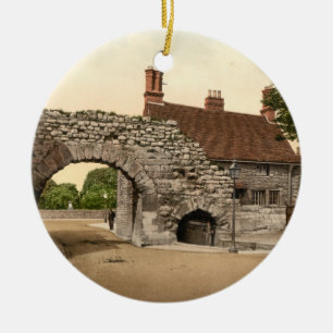Ornement Rond En Céramique Voûte de Newport, ville de Lincoln, le