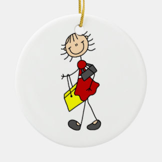 Ornement Rond En Céramique Voyage shopping