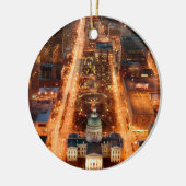 Ornement Rond En Céramique Vue de Noël de St Louis (Gauche)