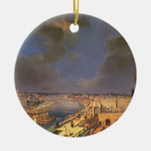 Ornement Rond En Céramique Vue de Vienne, 1819 (huile sur la toile)