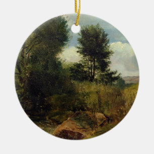 Ornement Rond En Céramique Vue sur la rivière Sid, près de Sidmouth, c.1852