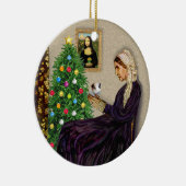 Ornement Rond En Céramique Whistlers Mère & son Cochon de Guinée (Droite)