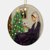 Ornement Rond En Céramique Whistlers Mère & son Cochon de Guinée (Gauche)