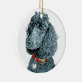 Ornement Rond En Céramique Whitney le caniche (Droite)