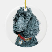 Ornement Rond En Céramique Whitney le caniche (Dos)