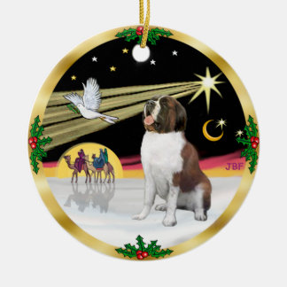 Ornement Rond En Céramique Xmas Dove - Saint Bernard