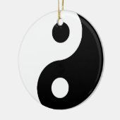 Ornement Rond En Céramique Yin traditionnel Yang (Gauche)