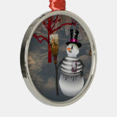 Ornement rond gothique Snowman (Droite)