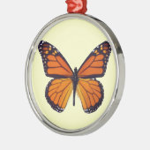 Ornement rond papillon orange (Gauche)