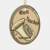 Ornement Rond Premium Tuba Prof de Musique (Droite)