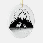 Ornement rond simple d'orignaux du Colorado de (Droite)