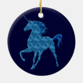 Ornement rond Unicorne de feu bleu (Dos)