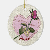 Ornement Rose Beloved Mine (Gauche)