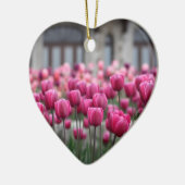 Ornement rose de coeur de tulipes (Gauche)