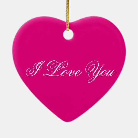 Ornement rose de coeur - je t'aime (Dos)