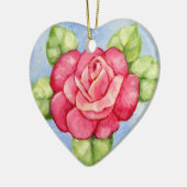 Ornement rose de Noël de coeur (Gauche)