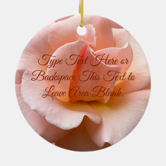 Ornement Rose de pêche Décorations Roses personnal (Dos)