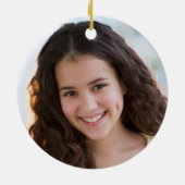 Ornement rose de photo de fille de marguerite (Dos)