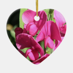 Ornement rose de pois doux