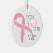 Ornement rose de SOEUR de cancer du sein (Droite)