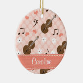 Ornement rose de violoncelle de Persoanlized (Droite)