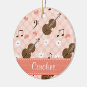 Ornement rose de violoncelle de Persoanlized (Gauche)