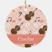 Ornement rose de violoncelle de Persoanlized (Dos)