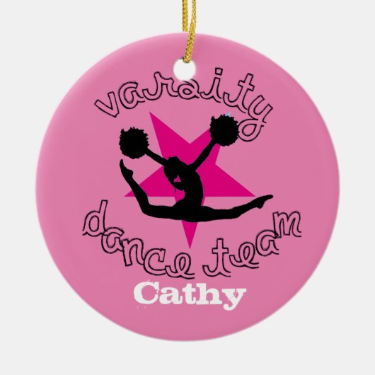ornement rose d'équipe de danse de Customizeable (Devant)