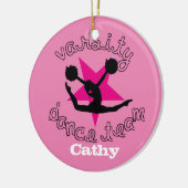 ornement rose d'équipe de danse de Customizeable (Gauche)