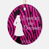 Ornement rose et noir de grossesse de zèbre (Gauche)