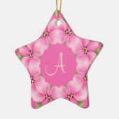 Ornement rose et vert de Noël (Gauche)