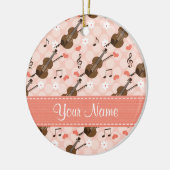 Ornement rose fait sur commande de violon de note (Gauche)