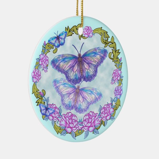 Ornement Rose papillon (Droite)