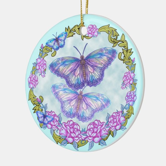 Ornement Rose papillon (Gauche)