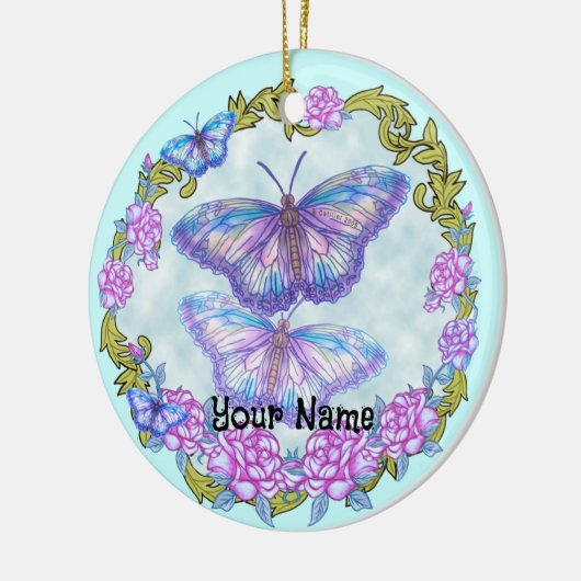 Ornement Rose papillon (Gauche)