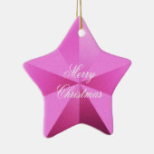 Ornement rose Star de Noël personnalisable (Droite)