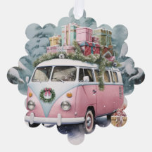 Ornement rose Vintage Vanagon
