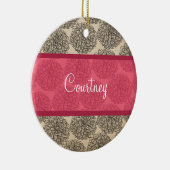 Ornement rose Vintage Zinnia (Droite)