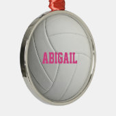 Ornement rose volleyball personnalisé (Droite)