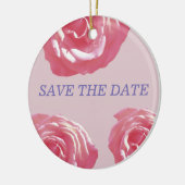 Ornement Roses Sauvegarder la date (Gauche)