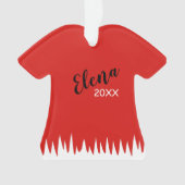 Ornement rouge adorable en forme de robe (devant)